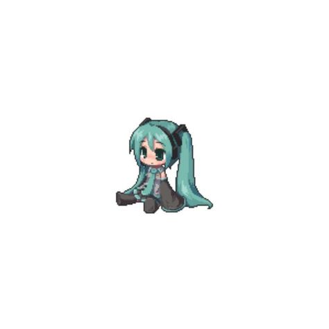 Miku Wallpaper Ipad, Hatsune Miku Widget, Watermark Ideas, Miku Hatsune Chibi, Blue Png, Miku Hatsune Vocaloid, Anime Pixel Art, Png Icons, Naruto Funny