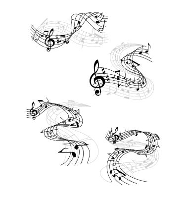 Music notes on swirling staves vector Sheet Music Tattoo, Music Border, Music Note Symbol, Music Waves, Music Tattoo Designs, Drawing Sheet, Notes Art, Music Coloring, Music Backgrounds