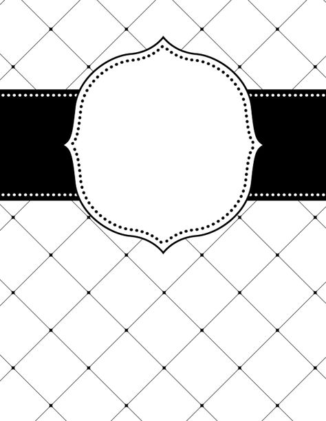 Free printable black and white lattice binder cover template. Download the cover in JPG or PDF format at http://bindercovers.net/download/black-and-white-lattice-binder-cover/ Free Printable Black And White, Binder Cover Templates, Binder Covers Printable, Printable Black And White, White Lattice, Binder Cover, Cover Templates, Binder Covers, Cover Template