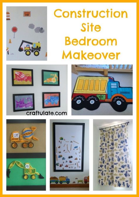 Craftulate: Construction Site Bedroom Makeover Kids Bedroom Boys Toddler, Kid Organization, Bedroom Makeover Before And After, Wee Man, Construction Bedroom, Kid Bedrooms, Truck Crafts, Boy Toddler Bedroom, Magnet Board