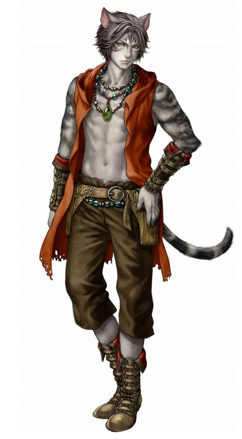 Male Felpurr Artwork from Wizardry: Town of Imprisoned Spirits #art #artwork #gaming #videogames #gamer #gameart #conceptart #illustration Spirits Art, Hybrid Cat, Demi Human, Curiosity Killed The Cat, Spirited Art, Cat Character, Cat People, Cat Person, Arte Fantasy