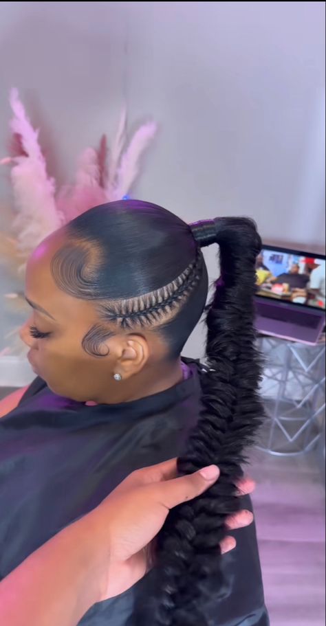 Low Pony Hairstyles, Side Braid Ponytail, Low Ponytail Hairstyles, Pony Hairstyles, Braid Ponytail, Sleek Ponytail Hairstyles, Hairstyles Pictures, Braids Hairstyles Pictures, Quick Braided Hairstyles