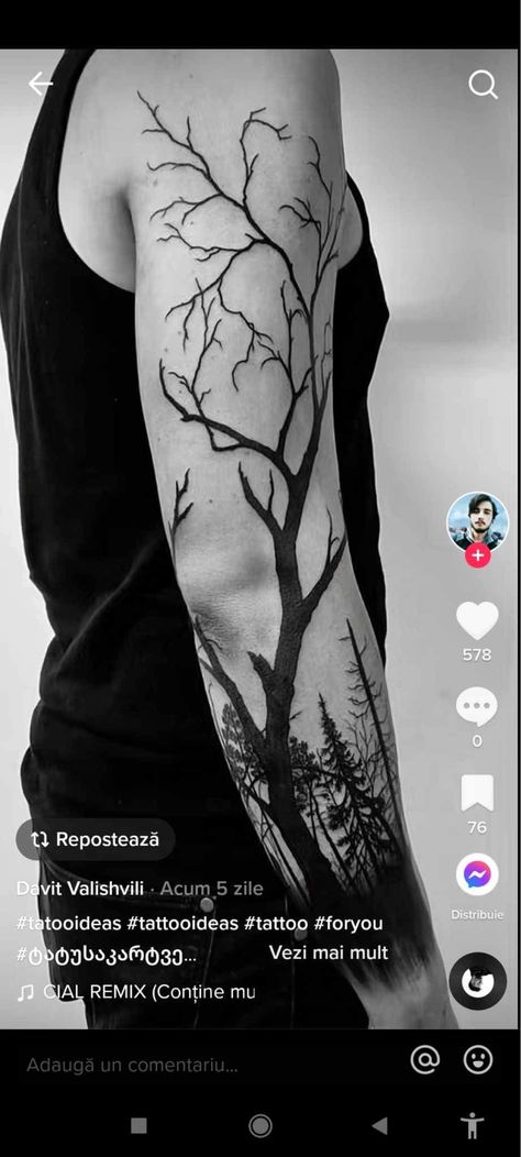 Tree Sleeve Tattoos For Women, Tattoo Tree Men, Tree Tattoo Men Arm, Tree Tattoo Sleeve, Tattoo For Men On Arm, Back Tattoo Women Upper, Forest Tattoo Sleeve, Tree Tattoo Ideas, Noir Tattoo