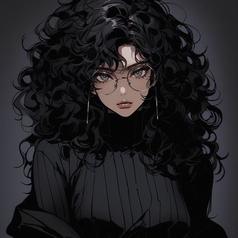 Anime Curly Hair, Girl Digital Art, Anime Artist, Digital Portrait Art, Drawing Tablet, Into Art, Background Music, Digital Art Anime, Cool Anime Pictures