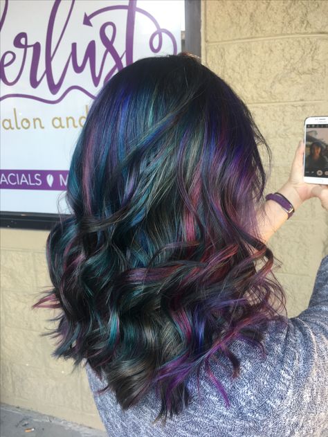 Galaxy hair. Galaxy Hair Color, Creating Outfits, Spa Hair, Galaxy Hair, Dye Ideas, Beautiful Hair Color, Hair And Beauty Salon, Ombre Hair Color, Hair And Beauty