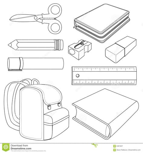 Rugsėjo 1-oji, School Supplies Activities For Kids, School Objects Activities, School Things Worksheet, School Objects Worksheet, Layer Illustration, School Objects, Hebrew Education, School Kids Activities