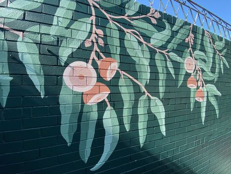 Work in progress. Personal project. Hand painted mural. Outdoor Mural, Hand Painted Mural, Painted Mural, Gum Leaves, Mural Wall, Mural Wall Art, Mural Painting, Personal Project, Work In Progress