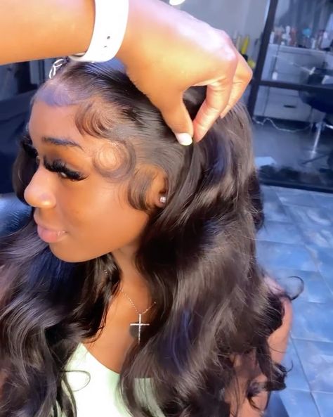 Hairriloves™ on Instagram: “@stylesby_tiffany So Pretty! 🥰 Thoughts? | Tag someone who would love this. Credit : @stylesby_tiffany #longhair #bodywavehair…” Black Girls Hairstyles Weave, Brazilian Hair Wigs, Lace Fronts, Hd Lace Wig, Human Virgin Hair, Body Wave Wig, Body Wave Hair, Front Lace Wigs Human Hair, Human Hair Lace Wigs