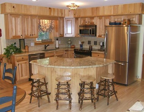 Home Interior Kitchen, Oak Kitchen Remodel, Log Home Interior, Home Coffee Stations, Remodeling Mobile Homes, Kitchen Remodel Before And After, Subway Tiles, Oak Kitchen, Interior Kitchen