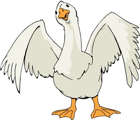 Goose Clipart, Goose Cartoon, Some Easy Drawings, Goose Drawing, Fly Drawing, Christmas Goose, Free Cartoons, Book Art Diy, Cartoon Images