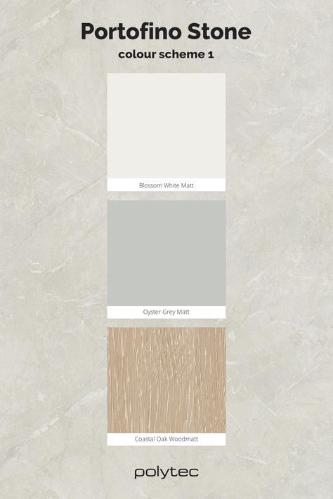 Grey Coastal Kitchen, Polytec Oyster Grey Kitchen, Oyster Grey Kitchen Cabinets, Laminex Oyster Grey, Polytec Coastal Oak Woodmatt, Coastal Oak Polytec, Kitchen Color Scheme, Grey Cupboards, Coastal Oak