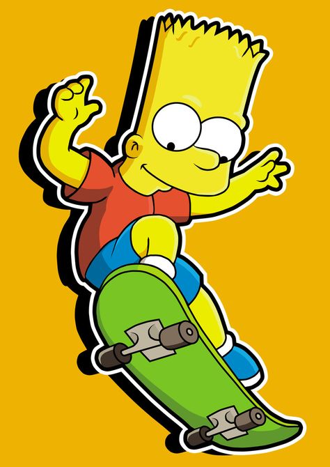 Bart Simpson by tonetto17.deviantart.com on @DeviantArt Bart Simpson Art, Simpson Wallpaper Iphone, Simpsons Drawings, Simpsons Characters, Nyc Artist, Simpsons Art, Portrait Cartoon, Skateboard Design, The Simpson