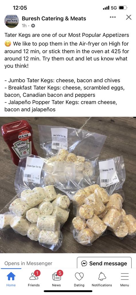 Tater Kegs Recipe, Tater Kegs, Popular Appetizers, Canadian Bacon, Tater Tots, Grocery Items, Jalapeno Poppers, Scrambled Eggs, Tater Tot