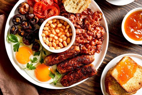 Full Scottish Breakfast, Sausage Beans, Tattie Scones, Scottish Breakfast, Drop Scones, Fried Breakfast, Breakfast Meat, Beans On Toast, Breakfast Platter