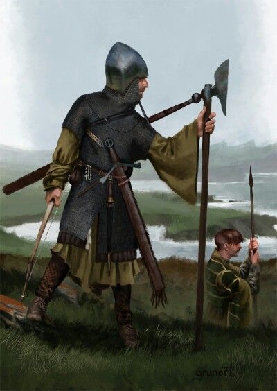 Galloglass Gallowglass Warrior, Galloglass Warriors, Gallic Cavalry, Scottish Mercenary, Highland Warrior Art, Irish Gallowglass Warrior, Irish Clothing, Celtic Warriors, Historical Warriors