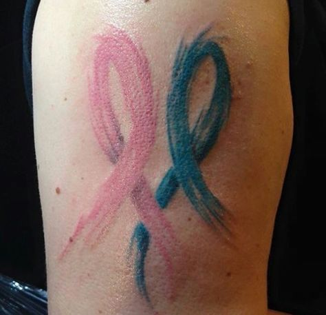 Ribbons Tattoo, Anklet Tattoos For Women, Pink Ribbon Tattoos, Halo Tattoo, Tats Ideas, Survivor Tattoo, Mastectomy Tattoo, Tribute Tattoos, Awareness Tattoo