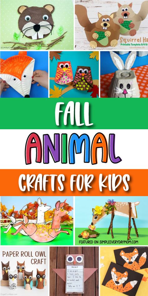 26 Must-Try Fall Animal Crafts That Will Brighten Your Kid's Autumn Fall Animal Crafts, Squirrel Crafts, Fun Fall Crafts For Kids, Acorn Painting, Crafts Cute, Fox Crafts, Animal Ideas, Paper Bag Puppets, Cute Forest