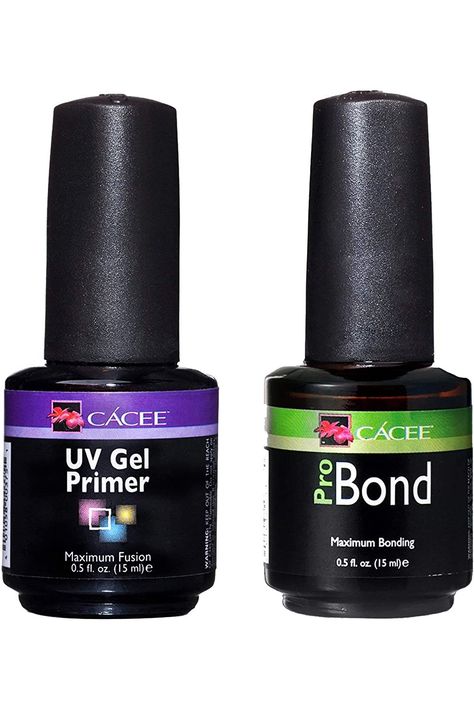 Nail Primer Duo Set for Acrylic Nails, UV Gel Primer &amp; Pro Bond 0.5 oz Each by Cacee, Low Odor, Polish for UV/LED, Use On Natural Nails Before Color Gel Polish &amp; Acrylics, Protect &amp; Strengthen Nail Dehydrator, Nail Room Ideas, Emerald Nails, Gel Primer, Nail Primer, Nail Prep, Nail Room, Popular Nail Designs, Nail Care Routine