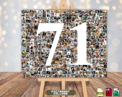 71th Birthday Photo Collage, 71 Number Photo Collage, Anniversary Gift Custom, 71th Birthday Gift - Photo Number Collage Gifts, PRINTABLE Number Picture Collage, Photo Number Collage, Number Photo Collage, Number Collage, Collage Gifts, 71 Birthday, 78 Birthday, 75th Birthday Gifts, Birthday Photo Collage