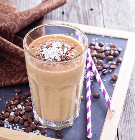 Banana Coffee Smoothie, Coffee Smoothie Recipes, Banana Coffee, Bad Coffee, Snack Prep, Creamy Coffee, Breakfast Smoothie Recipes, Coffee Smoothie, Recipe Breakfast