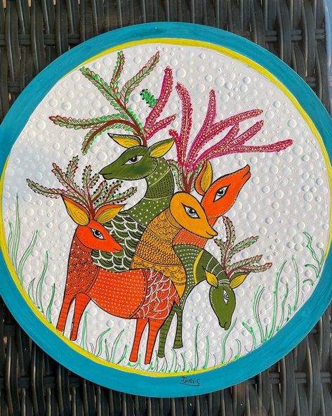 Tribes In India, Gond Art, Handmade Paper Art, Gond Painting, Art Sketches Pencil, Madhubani Painting, Artwork For Home, Art N Craft, Madhya Pradesh