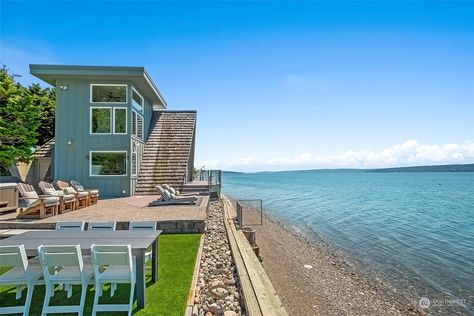 677 Finch Way, Camano Island, WA 98282 | MLS #NWM2135354 | Zillow Camano Island, Concrete Steps, Wood Wall Shelf, Bunk House, Beach Getaways, Sunset Views, My Dream Home, Time Travel, Family Home