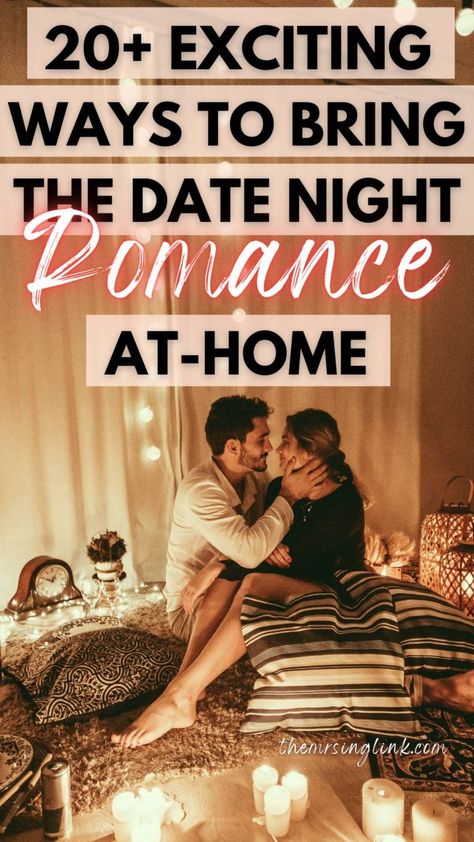 20+ Exciting ways to bring the date night romance at-home; perfect for the homebodies, or the homebody in your life! Date night ideas in 2021, from the comfort of home - that are STILL romantic! #dateideas #romantic #couplesgoals #romance #relationships #themrsinglink Date Night In Ideas, Night In Ideas, Night Romance, At Home Dates, Marriage Therapy, Romantic Date Night Ideas, Creative Dates, Couple Activities, Cute Date Ideas