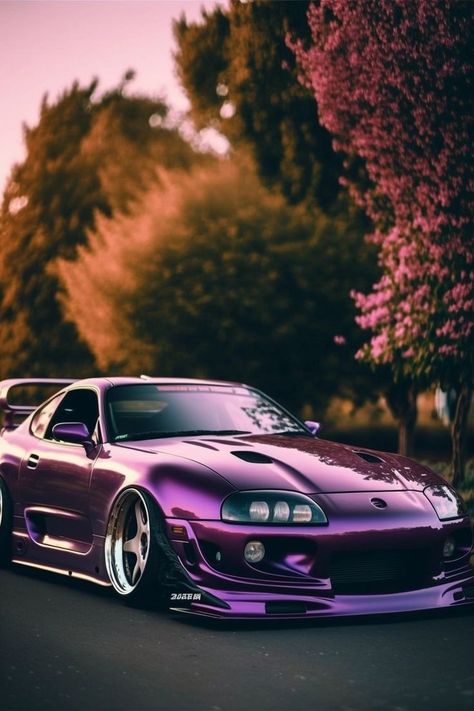 Supra Mk4 Purple, Purple Supra, Toyota Supra Turbo, Content Photos, Tokyo Drift Cars, Supra Mk4, Japanese Sports Cars, Toyota Supra Mk4, Fast Sports Cars