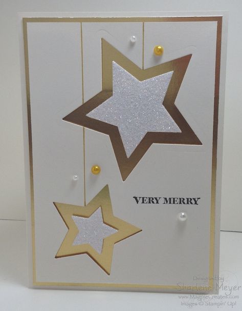 Star Christmas Cards Handmade, Christmas Card Ideas Easy, Winter Karten, Star Cards, Homemade Christmas Cards, Stampin Up Christmas Cards, Diy Christmas Cards, Christmas Star, Christmas Cards To Make