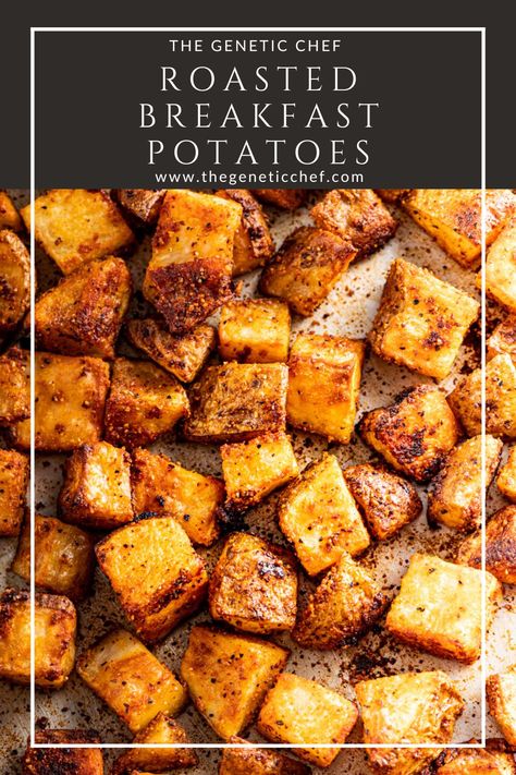 Roasted Breakfast Potatoes, Crispy Breakfast Potatoes, Breakfast For A Crowd, Seasoned Potatoes, Breakfast Potatoes, Breakfast For Dinner, Roasted Potatoes, Sunday Brunch, Genetic