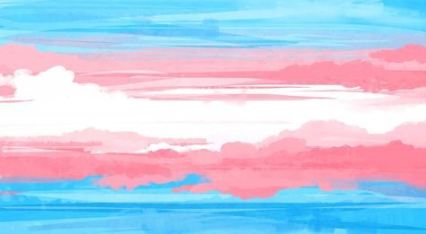 Trans Art, Trans Boys, Trans Flag, Flag Painting, Aesthetic Sky, 4 Images, Trans Pride, Desktop Wallpapers Backgrounds, Lgbt Art