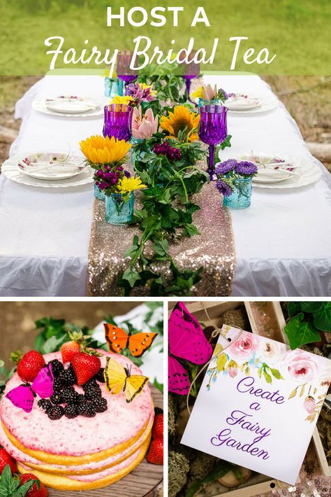 Bridal Shower Fairy Garden, Fairy Bridal Shower Theme, Fairy Garden Bridal Shower Ideas, Fairy Bridal Shower Ideas, Fairy Tea Party, Lemon And Raspberry, Camo Wedding Cakes, Dragon Cakes, Fairy Tea Parties