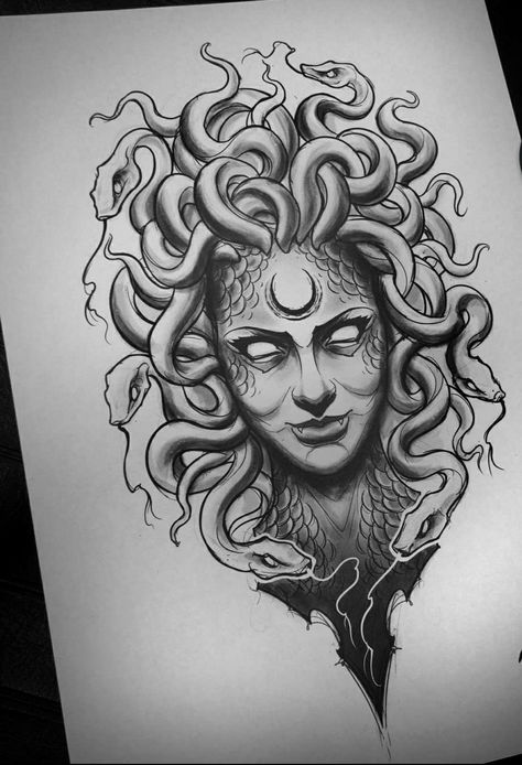 Lotus Mermaid, Mermaid Moon, Medusa Tattoo Design, Sketch Style Tattoos, Butterfly Cat, Card Tattoo Designs, Skull Sleeve, Shiva Tattoo Design, Scary Tattoos