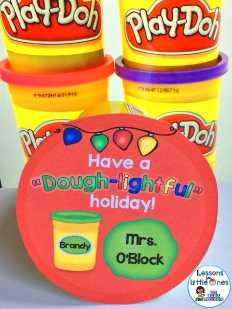 Christmas Student Gift Ideas & Gift Tags - Lessons for Little Ones by Tina O'Block Christmas Student Gift Ideas, Christmas Student Gift Tags, Christmas Gifts For Students, Play Dough Gift, Student Gift Ideas, Student Gift Tags, O Block, Class Gifts, Students Christmas