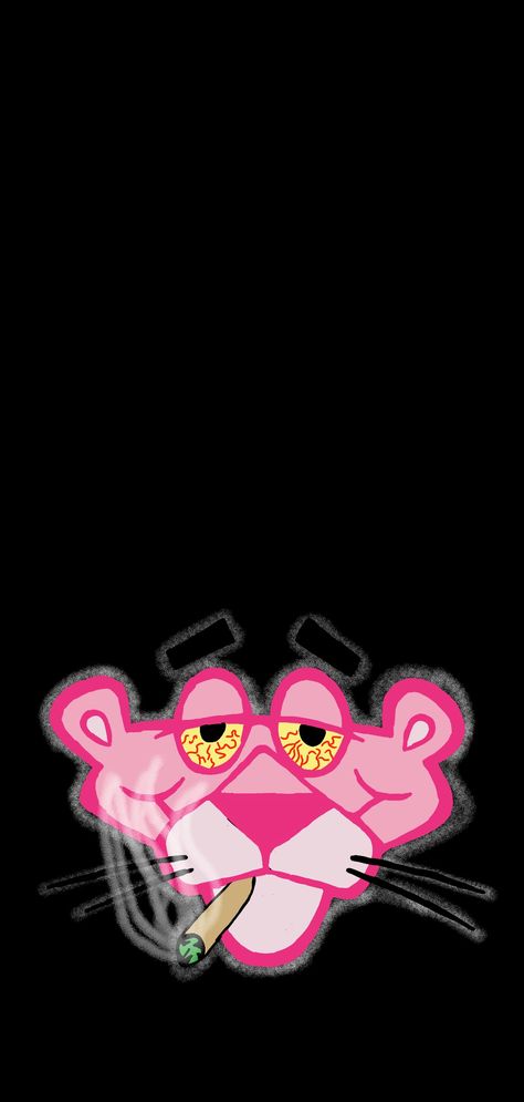 Pink Panther Sketch, Pink Panther Wallpapers Black, High Cartoon Characters Wallpaper, Pink Panther Aesthetic Wallpaper, Pink Panther Wallpapers Iphone, Chill Iphone Wallpaper, Pink Panther Pfp, High Cartoon Characters, Chill Drawings