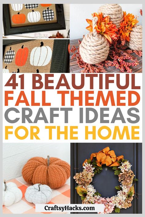 Fall in love with your home all over again with our fresh DIY craft ideas. Transform your space into a cozy haven with home decor ideas bursting of warm colors, rustic charm, and nature-inspired accents. From interior Autumn aesthetic to outdoor decor, embrace the season's essence with our top picks. Handmade Fall Decorations, Home Decor Craft Ideas, Fall Leaf Garland, Burlap Signs, Leaf Garland, Diy Bottle, Fall Crafts Diy, Modern Diy, Themed Crafts