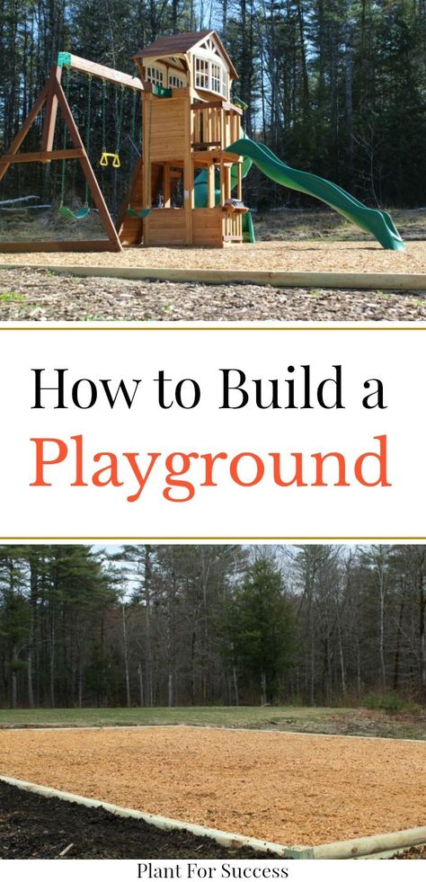 Play Set Landscaping Backyard Playground, Backyard Playground Ideas Landscaping, Playground Base Ideas, Under Playground Ideas, Turf Playground Backyard, Diy Play Area Outside, Diy Playground Plans, Playground Border Ideas, Diy Playground Border