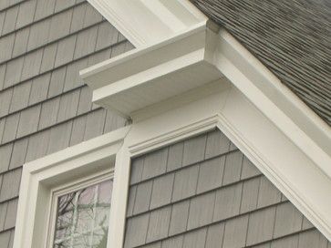 Cedar Shake Vinyl Siding Design Ideas, Pictures, Remodel and Decor Vinyl Shingle Siding, Vinyl Cedar Shake Siding, Certainteed Vinyl Siding, Grey Vinyl Siding, Vinyl Shake Siding, Cedar Shake Siding, White Farmhouse Exterior, Exterior Gray Paint, Shake Siding