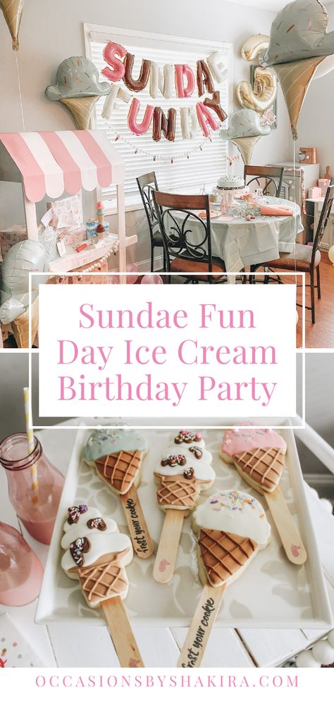 Floats Ice Cream Party Ideas, Ice Cream Truck Themed Birthday, Sunday Funday Birthday Party, Winter Ice Cream Birthday Party, Ice Cream Sundae Birthday Party Ideas, I’ve Cream Birthday Party Ideas, Neutral Ice Cream Party, 2 Sweet Ice Cream Birthday Theme, Milkshake Birthday Party