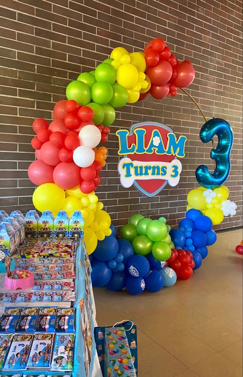 Paw Patrol Backdrop Ideas, Paw Patrol Birthday Backdrop, Paw Patrol Party Ideas Decoration, Paw Patrol Backdrop, Monster Jam Birthday Party, Paw Patrol Balloons, Paw Patrol Birthday Decorations, Paw Patrol Party Decorations, Monster Jam Birthday