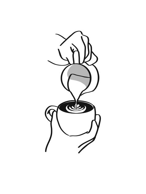 #simple #simpleart #simpleportrait #popart #art #digitalart #artwork #illustrator #artstyle #artlover #conceptart V60 Drawing, Digital Coffee Art, Coffee Cups Illustration, Coffee Illustration Artworks, Cup Of Tea Drawing, Drinking Coffee Drawing, Latte Art Illustration, Barista Illustration, Coffee Tattoo Ideas