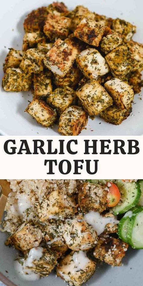 Carnival Diet, Herbed Tofu, Italian Tofu, Mediterranean Tofu, Pesto Tofu, Tofu Marinade Recipes, Tofu Seasoning, Garlic Tofu, Tofu Marinade