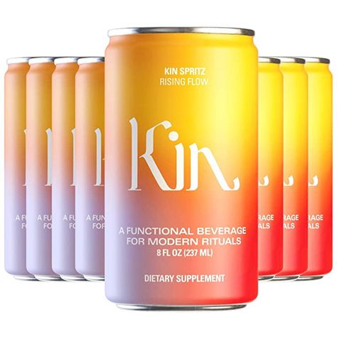 Kin Drink, Adaptogen Drinks, Non Alcoholic Spirits, Vintage Mushroom Decor, Slice Ideas, Kin Euphorics, Sun Potion, Easy Mocktails, Canned Cocktails