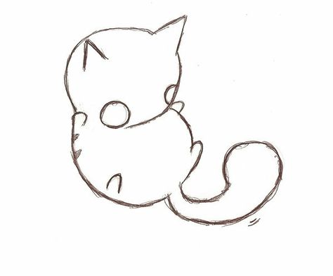 Cat Falling Drawing, Derpy Cat Drawing, Derpy Drawings, Buff Cat Drawing, Fat Cat Drawing, Cat Falling, Bongo Cat, Derpy Cats, Simple Cat Drawing