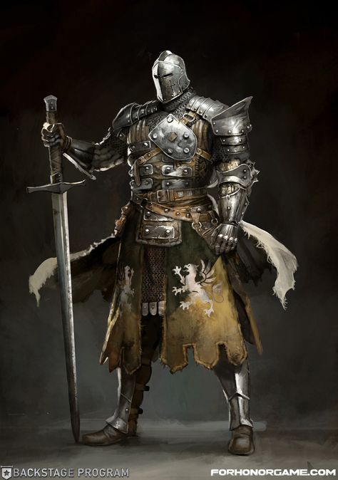 For Honor Characters, Warrior Concept Art, Crusader Knight, The Warden, Armadura Medieval, 다크 판타지, For Honor, Knight Art, Knight Armor