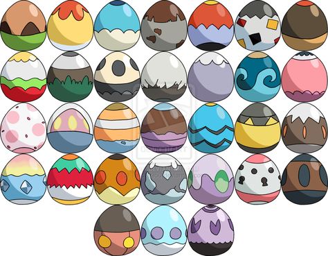 Kalos Region - Eggs by Tails19950.deviantart.com on @DeviantArt Digimon Cosplay, Kalos Region, Pokemon Eggs, Pokemon Badges, 150 Pokemon, Pokemon Adventures Manga, Pokemon Dolls, Pokemon Diy, Pokemon Craft