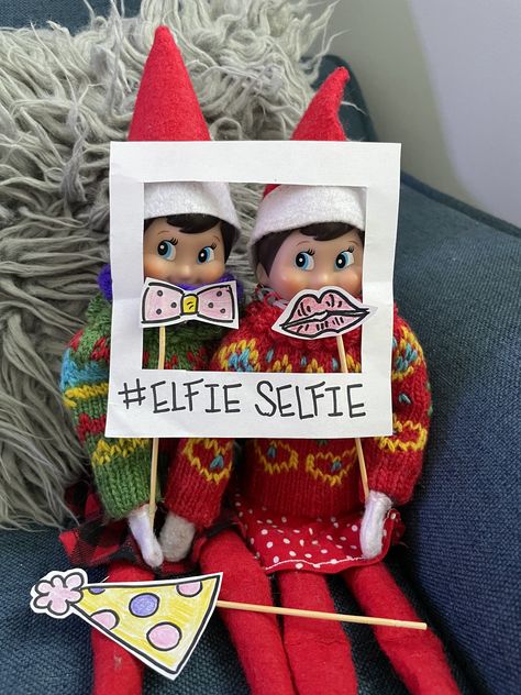 Elf On The Shelf Camera, Buddy The Elf Ideas, Elf Harry Potter Ideas, Elf On The Shelf Kits To Sell, Elf Ideas For 2 Elves, Elf First Arrival Ideas, Elf On The Shelf Ideas With 2 Elves, Elf On The Shelf Ideas 2 Elves, Elf On The Shelf Selfie