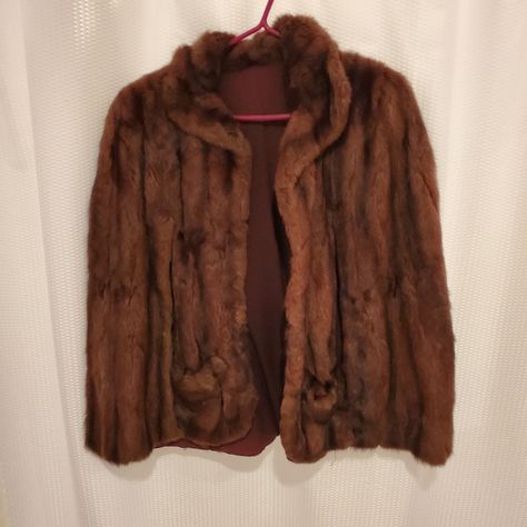 Vintage Fur Shawl. 2 Front Pockets. Length 27 Inch, Width 24-25 Inch. Will Keep You Warm In The Wintertime. Great For An Evening Out. Vintage Fur Shawl, Fur Shawl, Vintage Fur, Winter Time, Shawl, Women Shopping, Color