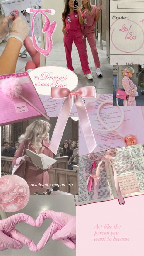 Collage for the medical/healthcare it girly Pa School, Medical Aesthetic, School Motivation, Dream Job, Pink Aesthetic, Make It, Acting, Health Care, Medicine