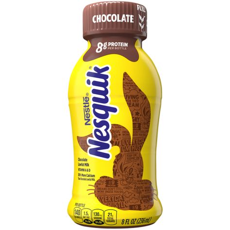 Chocolate Milk Packaging, Nesquick Chocolate Milk, Chocolate Milk Aesthetic, Chocolate Milk Bottle, Claire Aesthetic, Nesquik Chocolate Milk, Nesquik Bunny, Choccy Milk, Paper Squishies